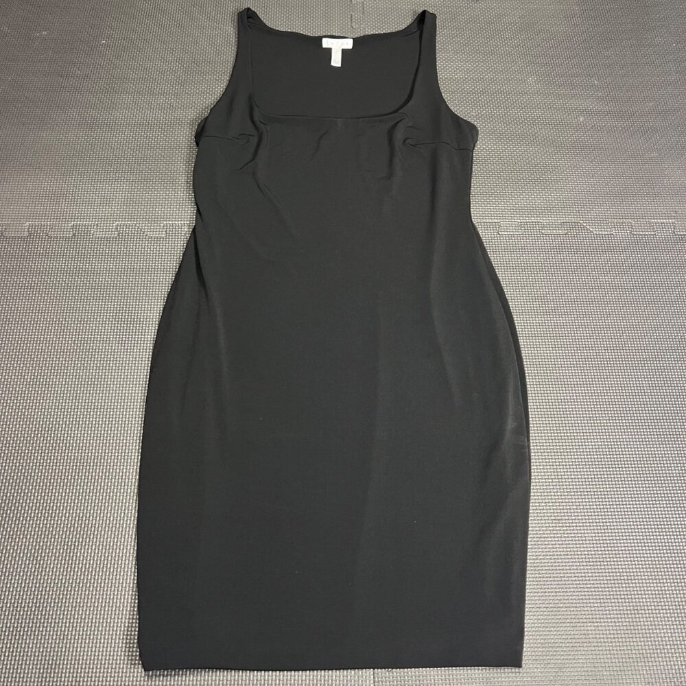 Leith Black Sleeveless Bodycon Midi Dress Size L Made In Korea
